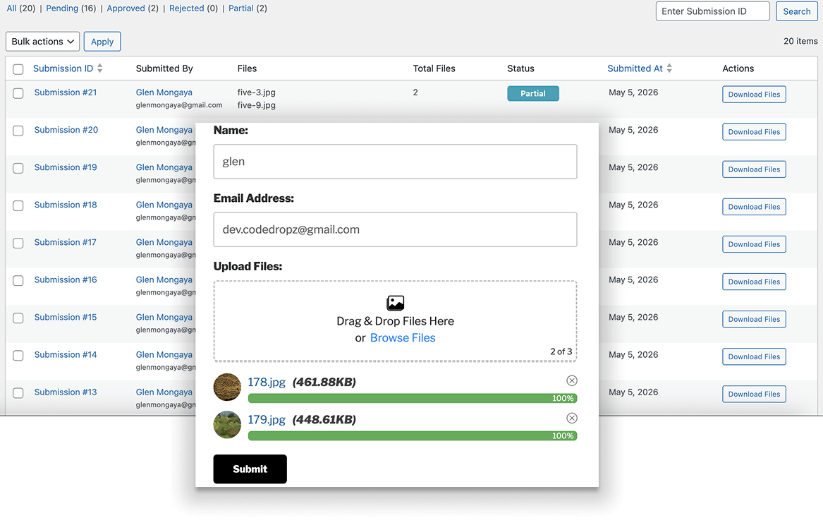 Easy File Upload & Approval