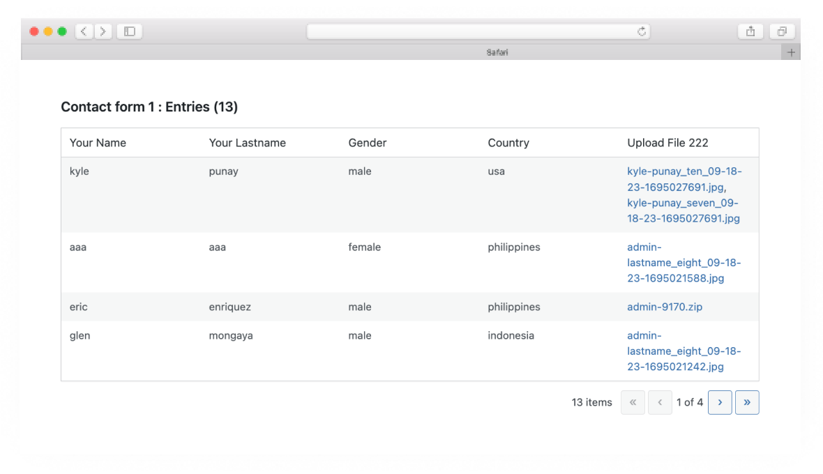 Form Entry View