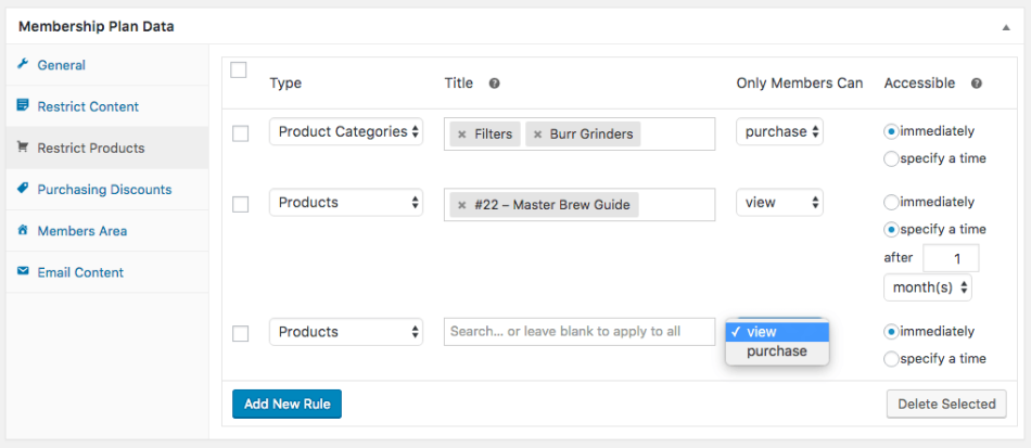 WooCommerce Membership Product Restriction