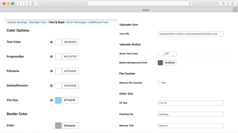 Drag & Drop Multiple File Upload - Text & Style