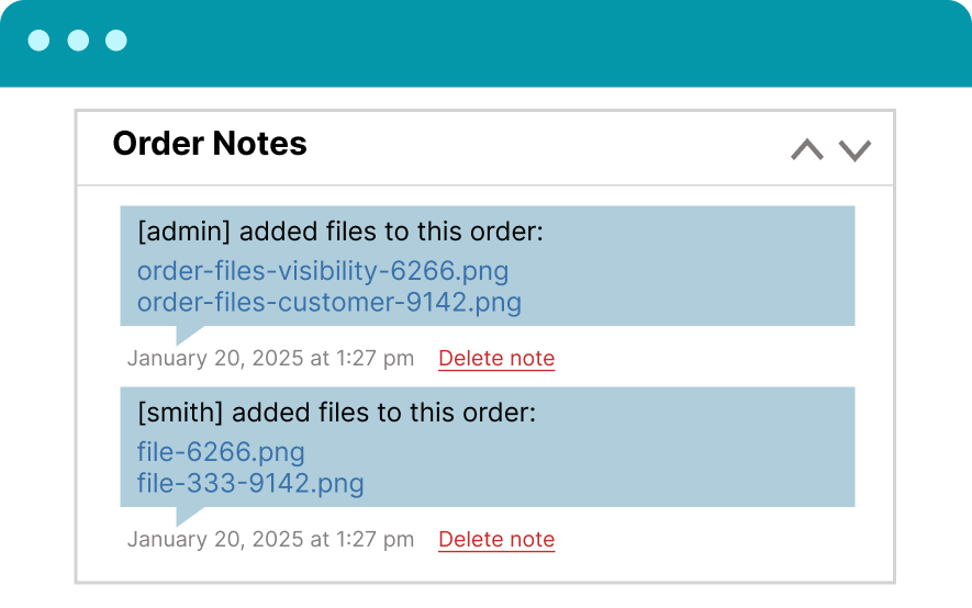 Woo Order Files - Admin Notes
